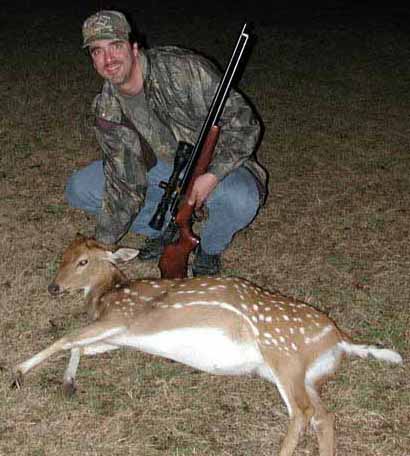 Eric's axis deer taken with a .50-caliber Quackenbush airgun. Eric's axis deer taken with a .50-caliber Quackenbush airgun.